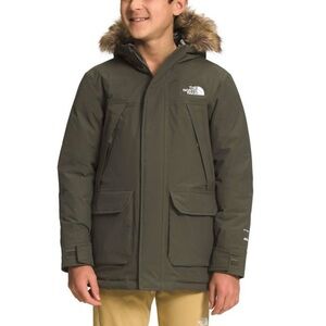 The North Face Olive Jacket with Fur Trim